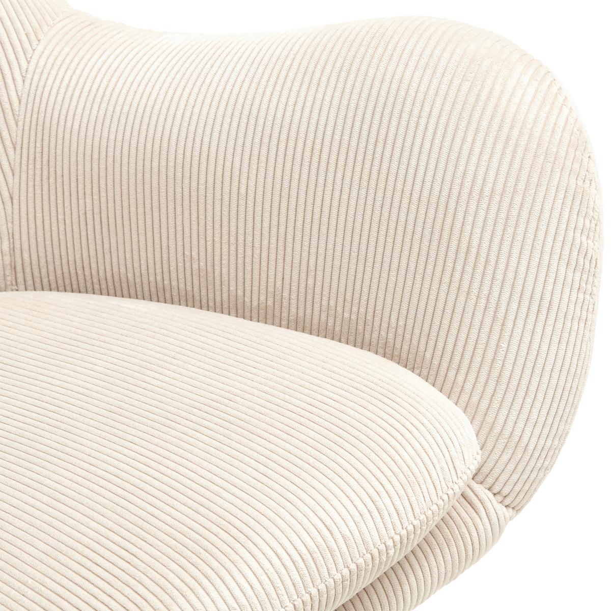 Schaukelsessel Rocking Scandi - Creme/Schwarz, MODERN, Textil/Metall (75/102/80cm) - MID.YOU