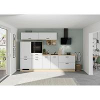 Küchenblock Ip1200 - Eichefarben/Weiß, Design, Holzwerkstoff (300cm) - Impuls