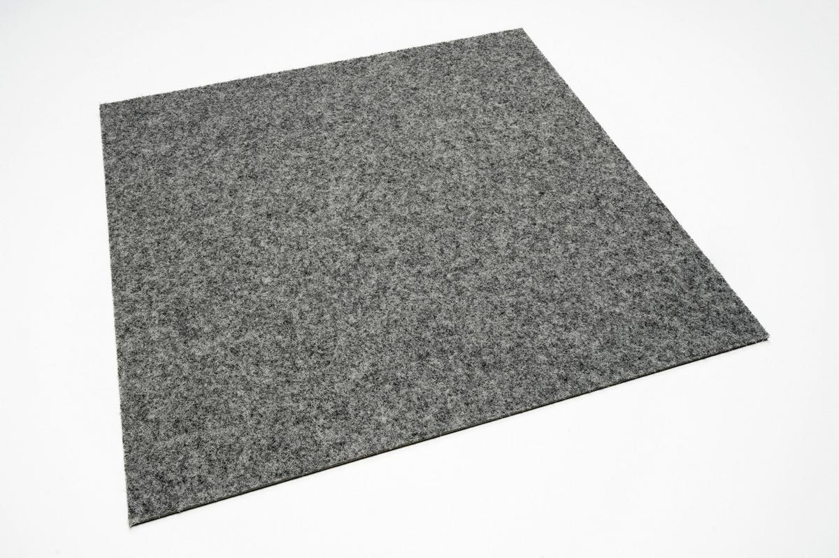 Teppichfliese Grau Dynamic 50x50 cm Florhöhe 6,5 mm - Grau, Basics, Textil (50/50cm)
