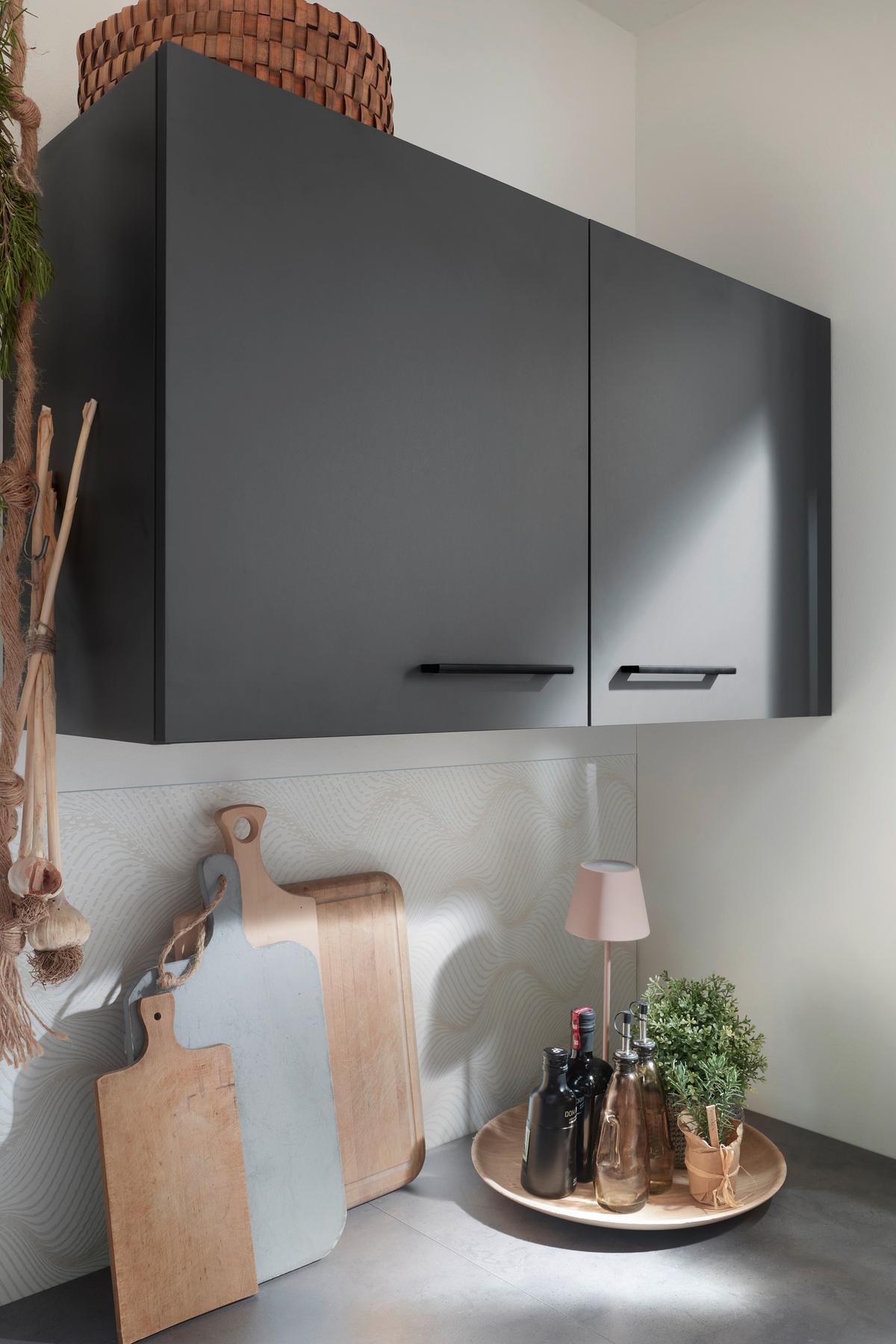 Eckküche Oliver Dunkelgrau S: 340x172cm - Dunkelgrau/Grau, Design, Holzwerkstoff (340/172cm) - Respekta