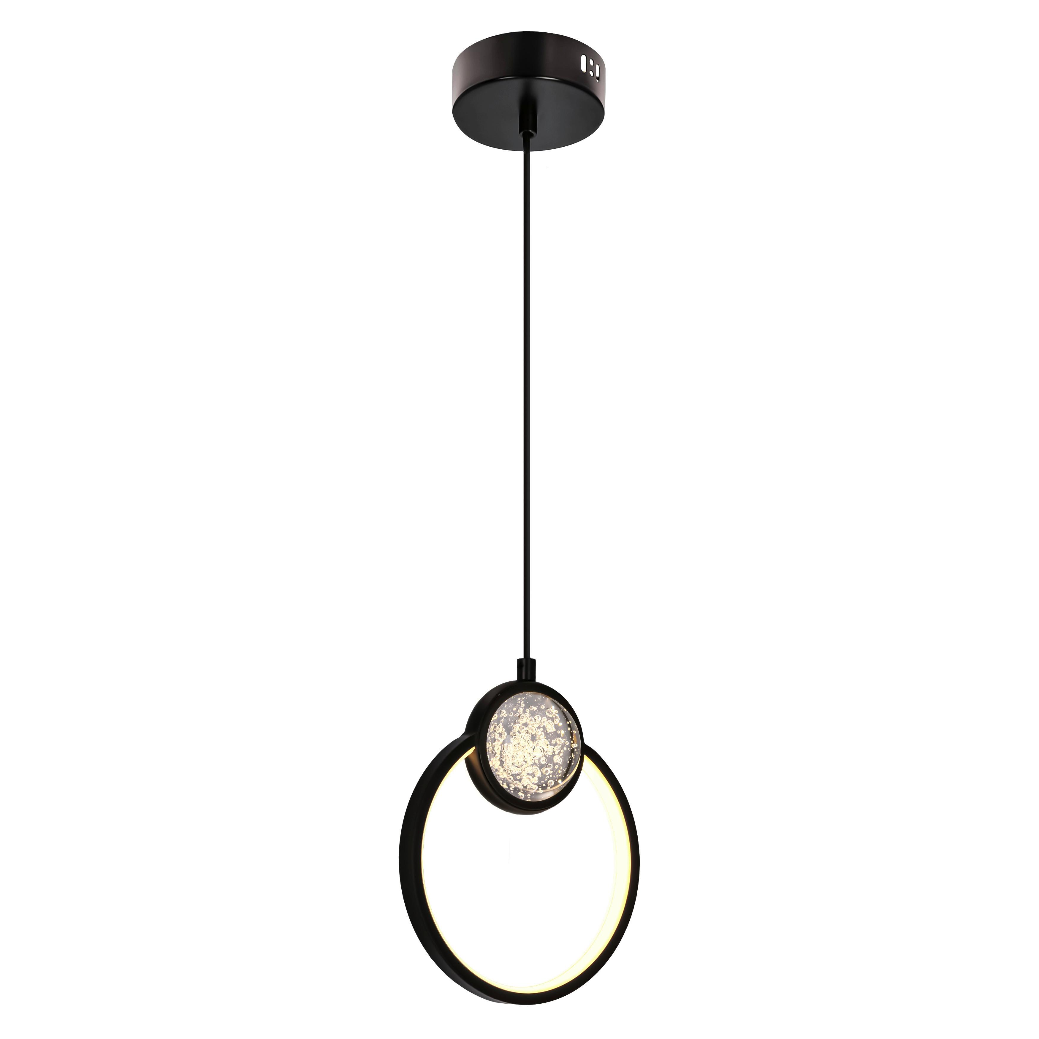 Led-pendelleuchte 31-35592 Lacrima - Schwarz/Weiß, KONVENTIONELL, Kunststoff/Metall (20/7,8/120cm)