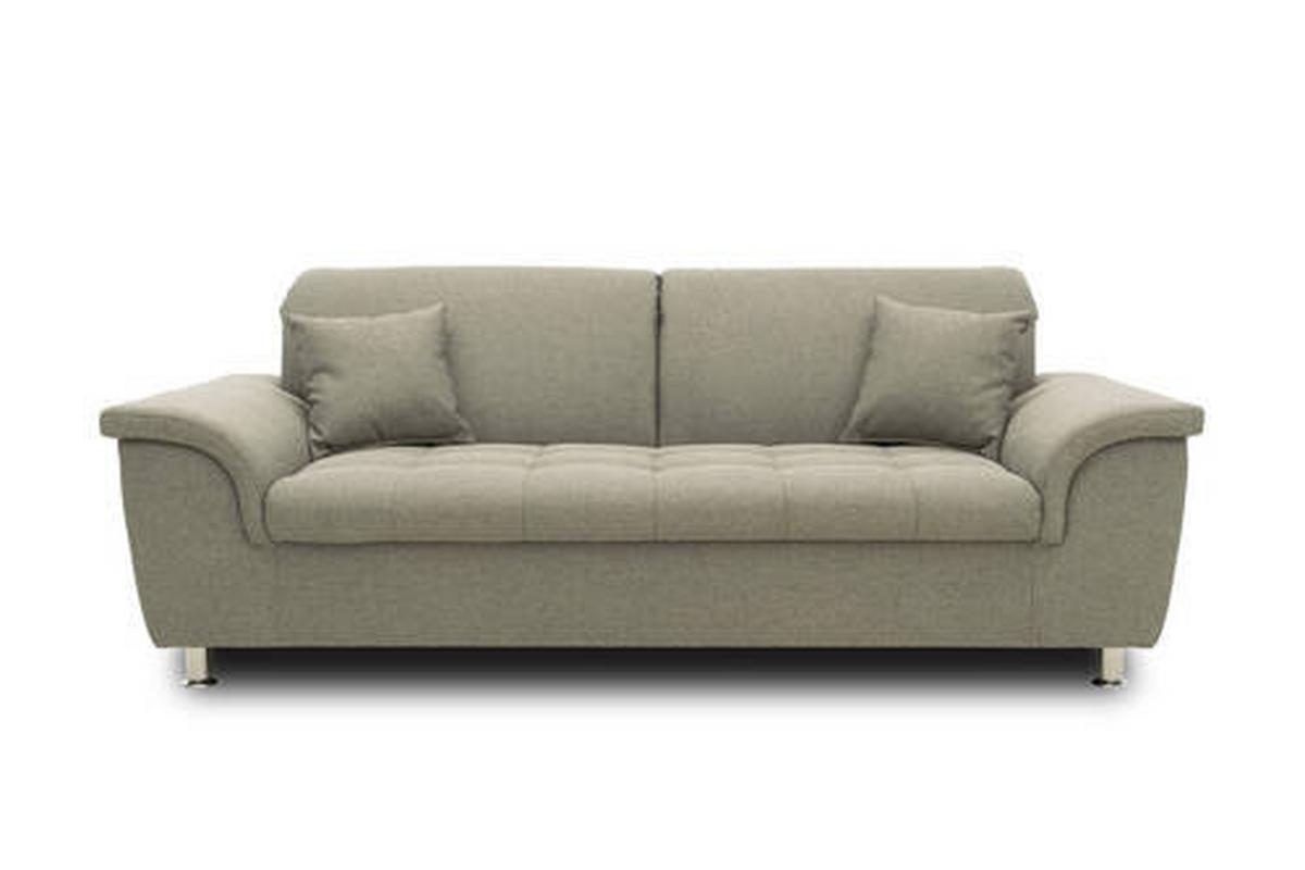 2-sitzer-sofa Franzi Silberfarben Webstoff - Chromfarben/Graubraun, KONVENTIONELL, Textil (210/81/97cm) - MID.YOU