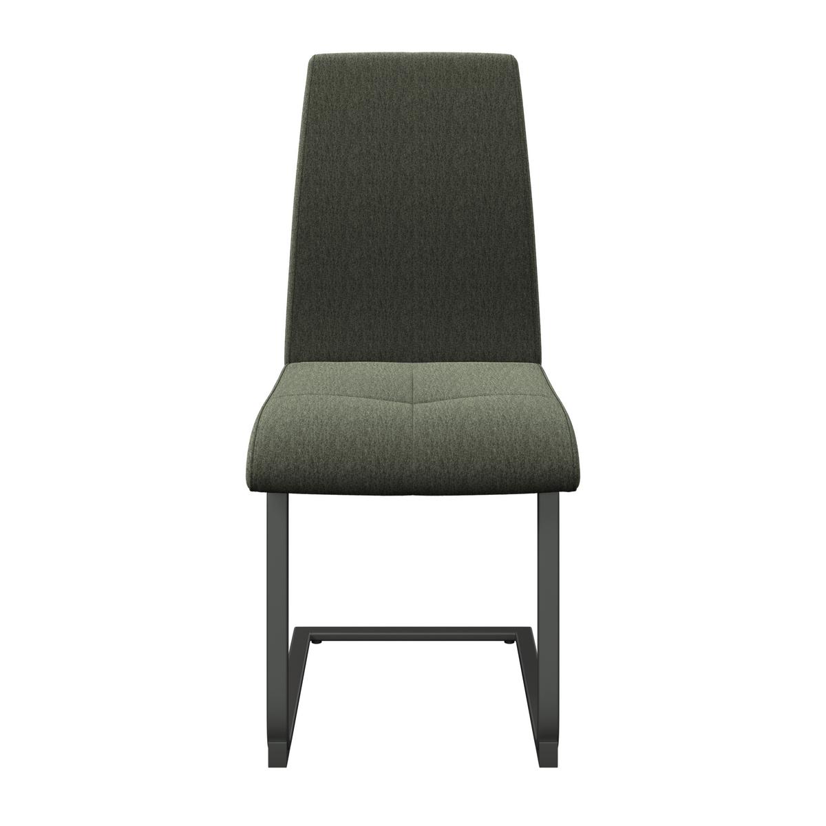 Schwingstuhl Tristan Webstoff grün, B: 41cm - Schwarz/Grün, MODERN, Holz/Textil (41/102/58cm) - James Wood