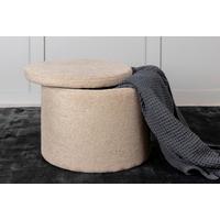 Pouf Dunken - Beige, Design, Kunststoff/Textil (51/43/51cm) - Livetastic