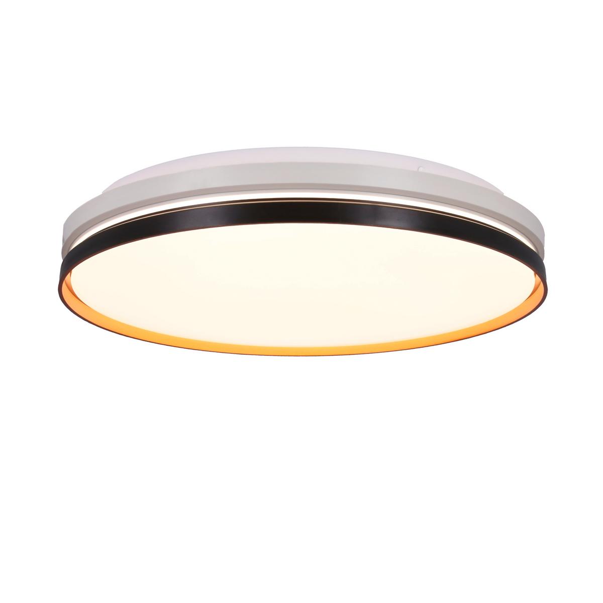 LED-Deckenleuchte Montana - Goldfarben/Schwarz, KONVENTIONELL, Kunststoff/Metall (40/40/7cm)