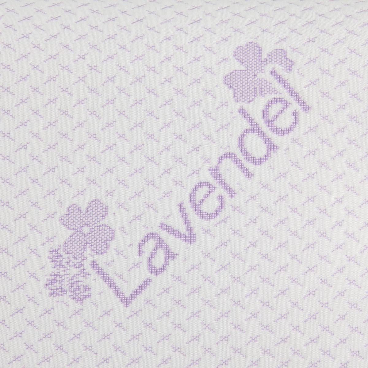 Anatomický polštář Lavendel, 30/47/11cm - bílá, textil (30/47cm) - Nadana