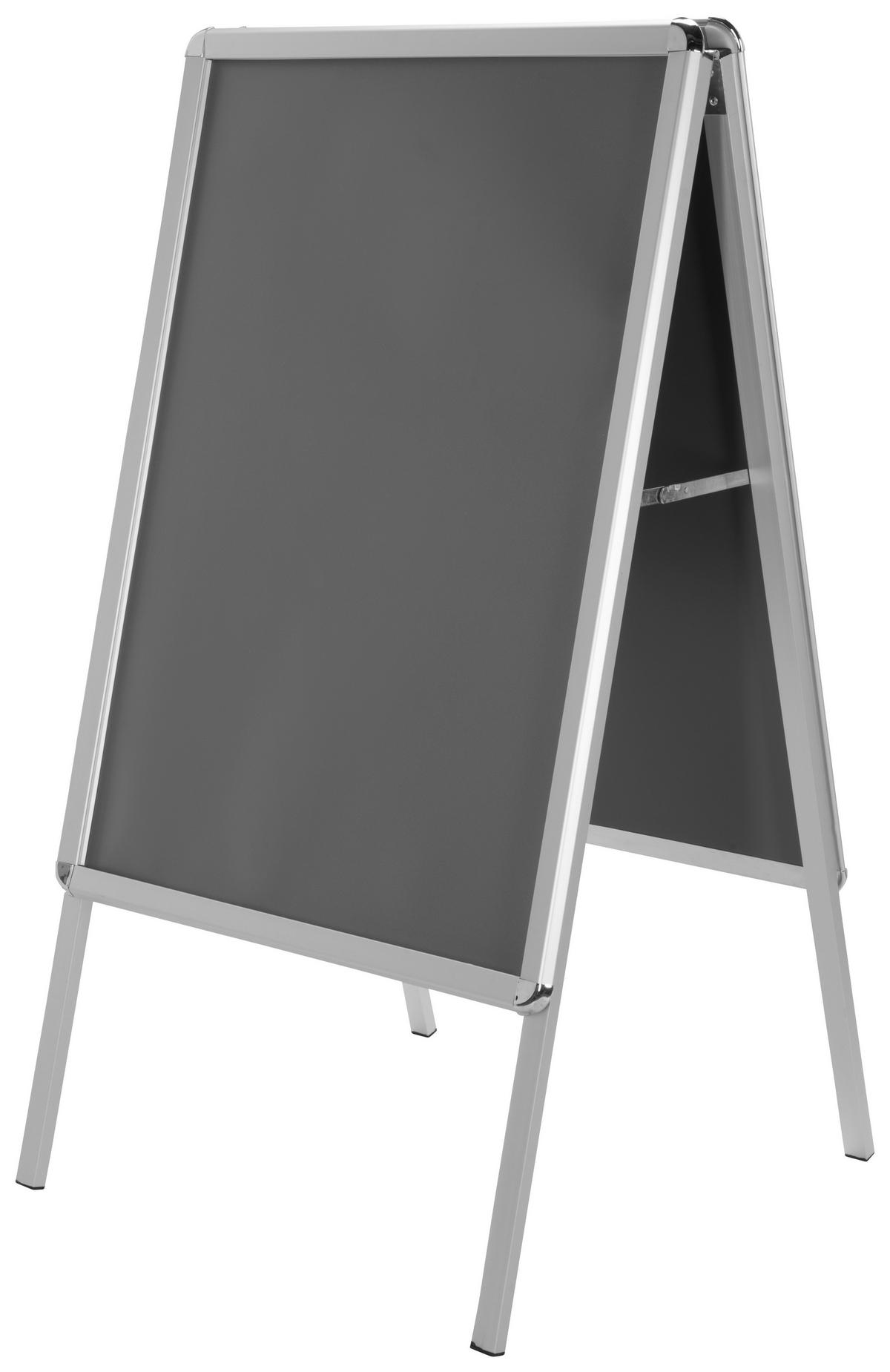 Plakatständer Agenda Ii - Silberfarben, Basics, Metall (62,5/115,5/61cm) - MID.YOU