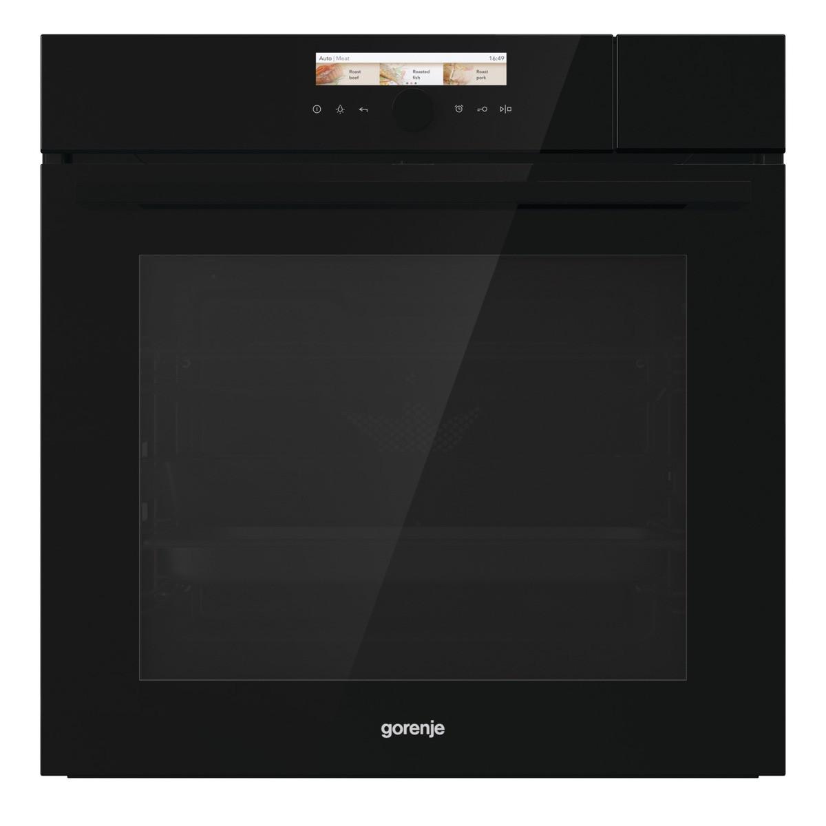 Einbau-Backofen B: 59,5 cm Schwarz mit Dampfgar-Funktion - Schwarz, Basics, Glas/Metall (59,5/59,5/54,6cm) - Gorenje