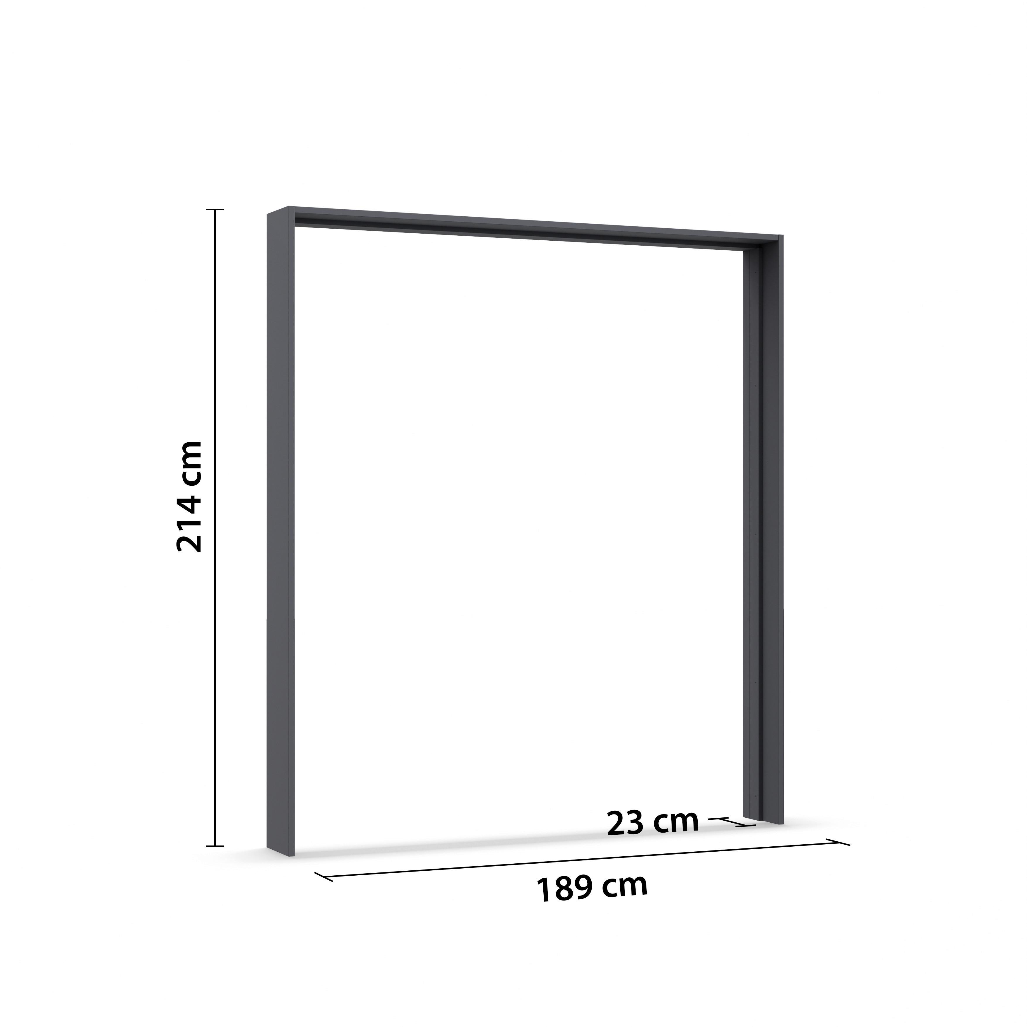 Paspartový rám ELARA sivá metalická, pre š. 180 cm - sivá, Konventionell, kompozitné drevo (189/214/23cm)
