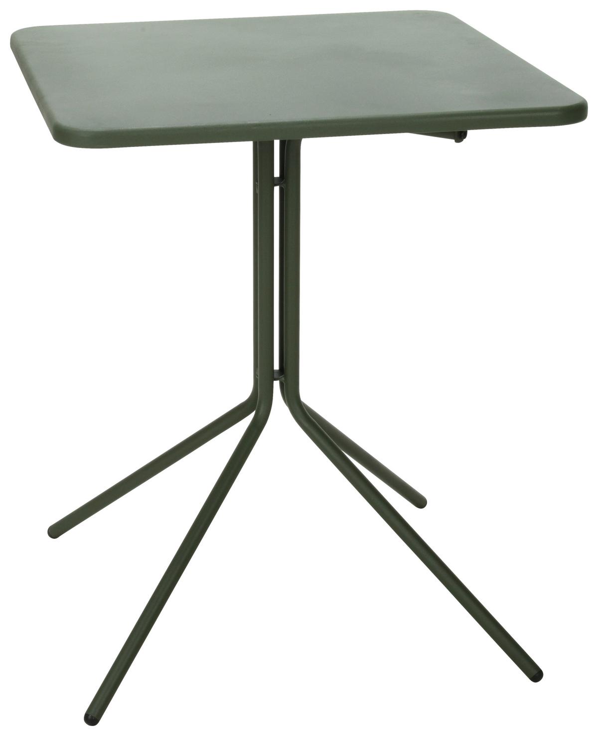 Gartentisch Klappbar Metall L 58 cm - Grün, Basics, Metall (58/58/70cm)