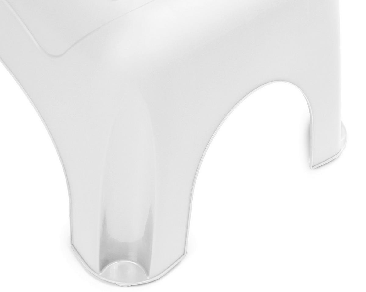 Tritthocker Kunststoff Weiß H: 23,5 Cm Rutschfest - Weiß, Basics, Kunststoff (44/23,5/31cm)