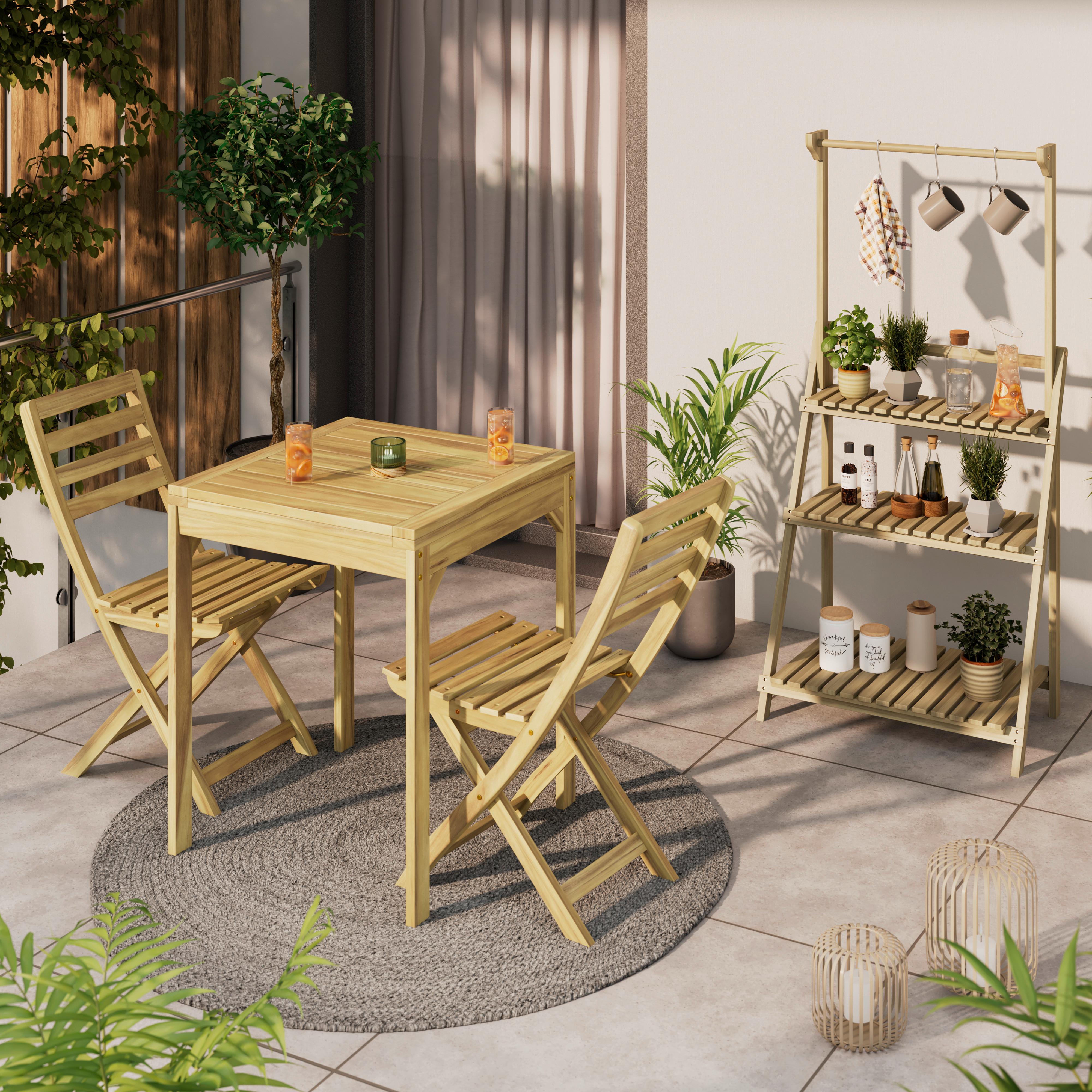 GARTENREGAL LEA - Akaziefarben, MODERN, Holz (69/147/40cm) - Beldano