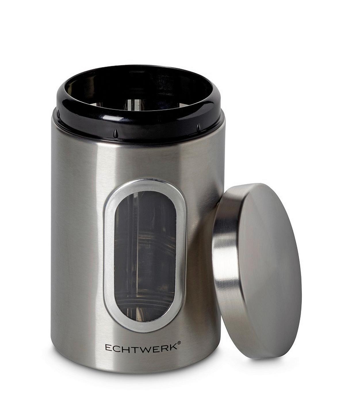 DÓZA NA POTRAVINY ECHTWERK STILVOLLE VORRATSDOSE - strieborná, Modern, kov (12/18/12cm) - Echtwerk