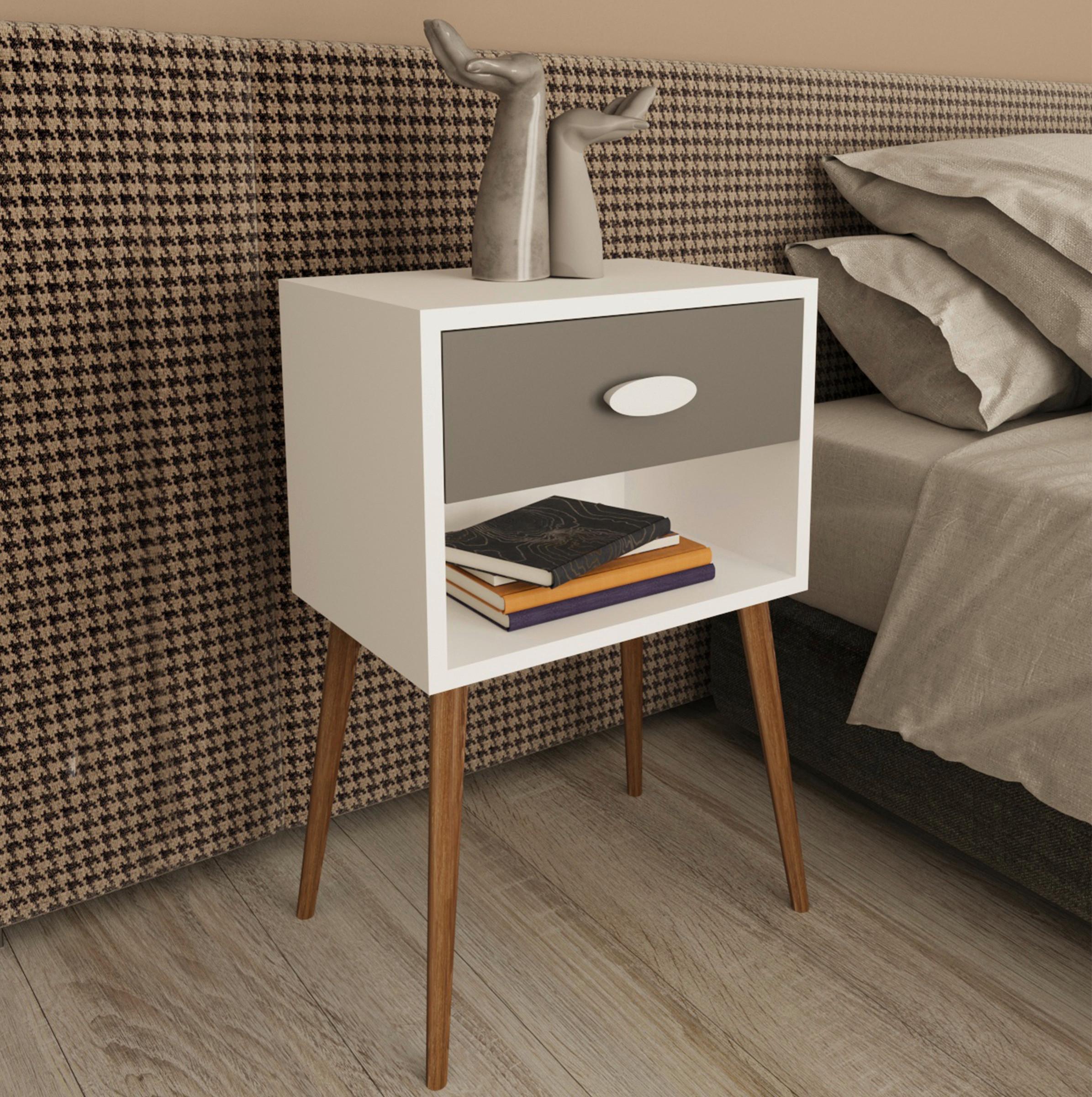 Nachtkästchen Singol XL - Honigeiche/Anthrazit, MODERN, Holzwerkstoff (45/70/30cm) - MID.YOU