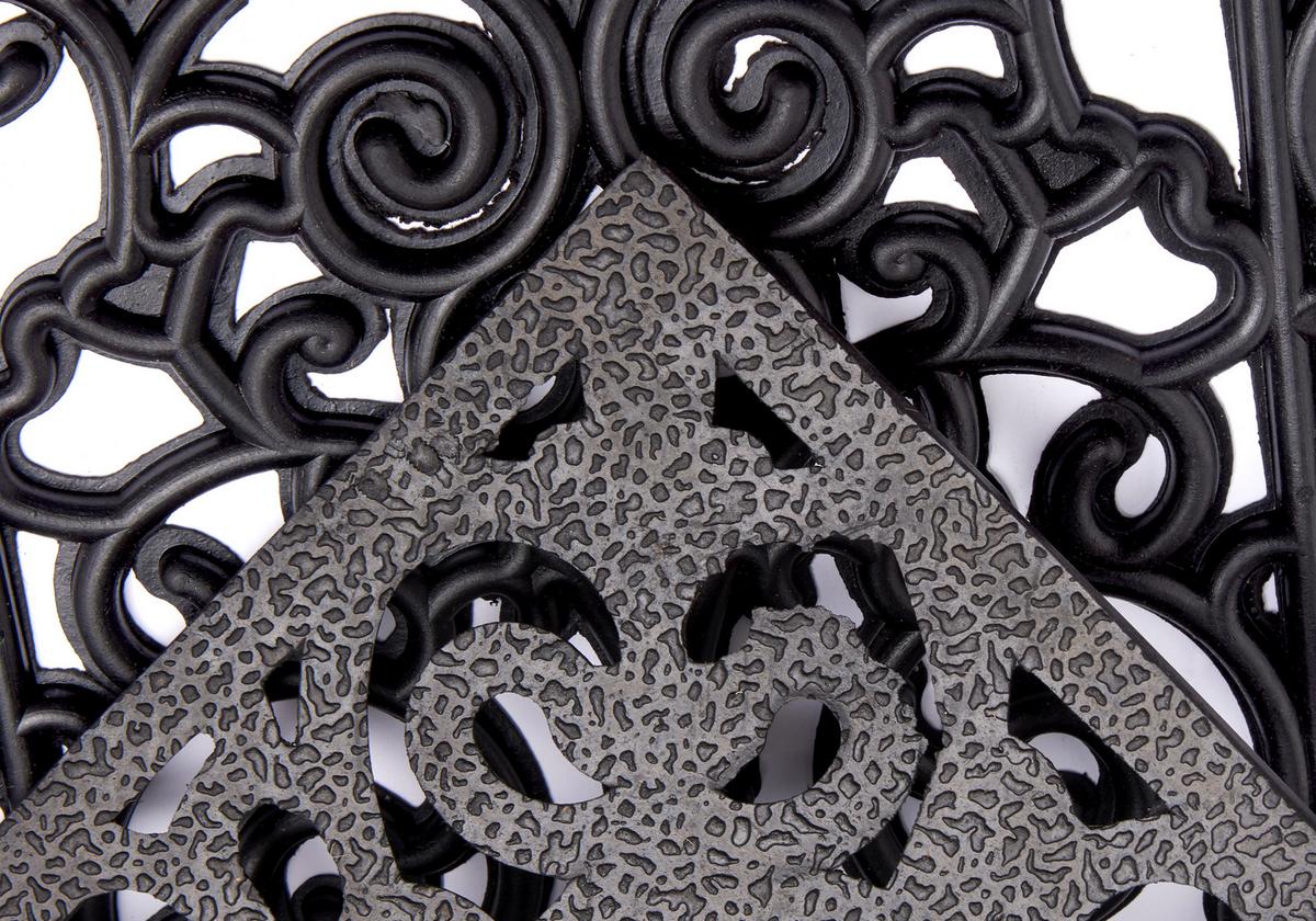 Fußmatte Mix Mats Eisenornamente 45x75 - Schwarz, Basics, Kunststoff (45/75cm) - Esposa