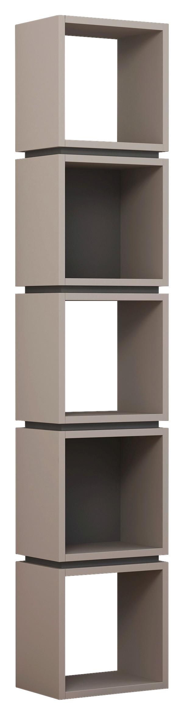 Bücherwand Multi - Beige, Design, Holzwerkstoff (32/167/22cm) - Livetastic