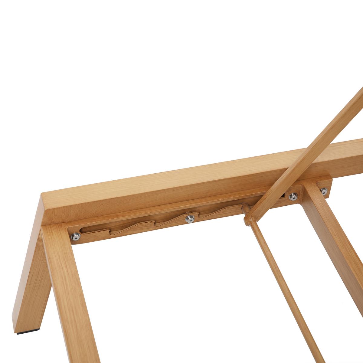 Gartenliege Logan - Eichefarben/Creme, LIFESTYLE, Textil/Metall (193/70/30cm) - Ambia Garden