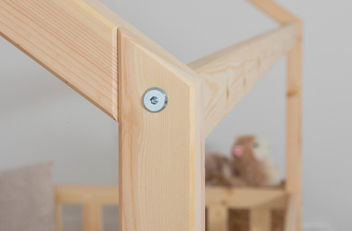 Bodenbett 100/200 Cm In Naturfarben Und Zusatzbett - Naturfarben, MODERN, Holz (100/200cm) - MID.YOU