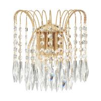 Wandleuchte Waterfall 5172-2 - Klar/Goldfarben, Design, Glas/Metall (25/26cm)