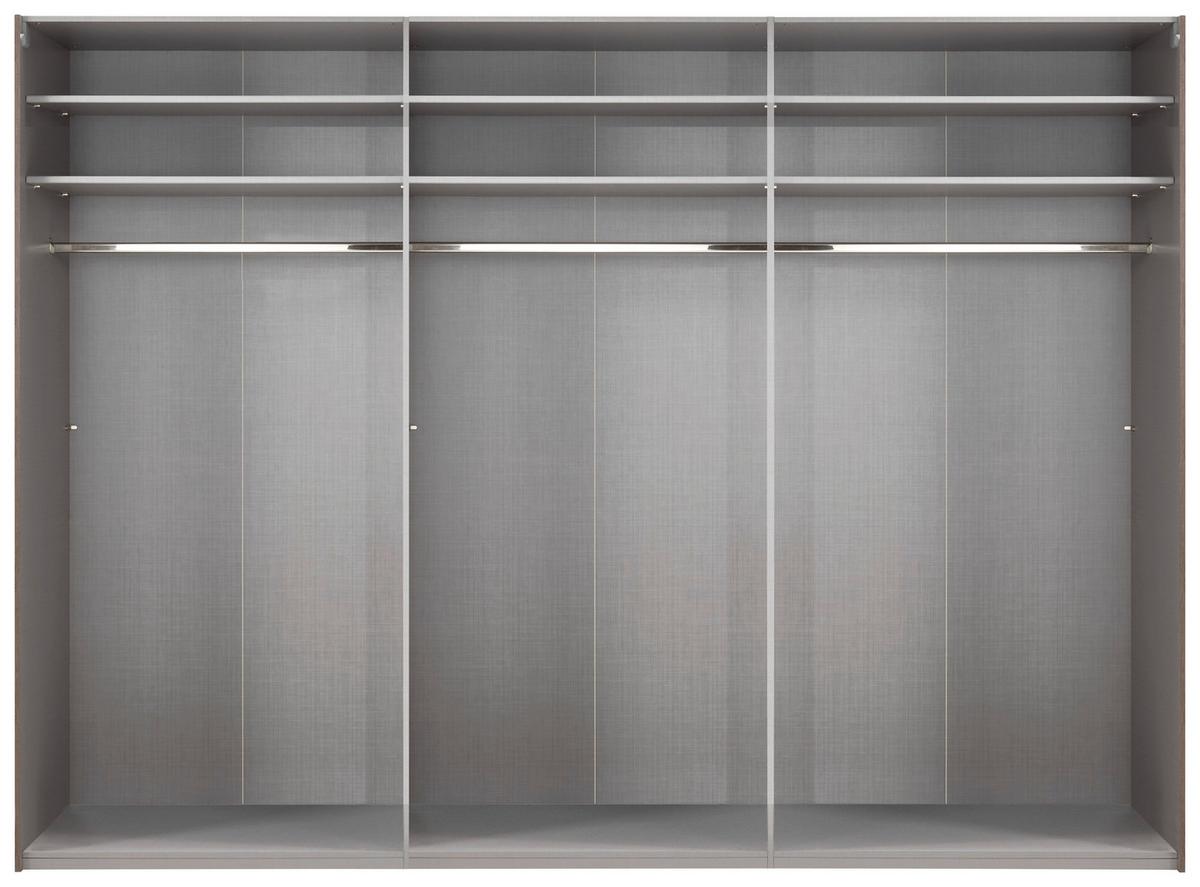 Schwebetürenschrank B: 270 Cm Norderstedt Weiß - Weiß, MODERN, Glas/Holzwerkstoff (270/236/64cm) - MID.YOU