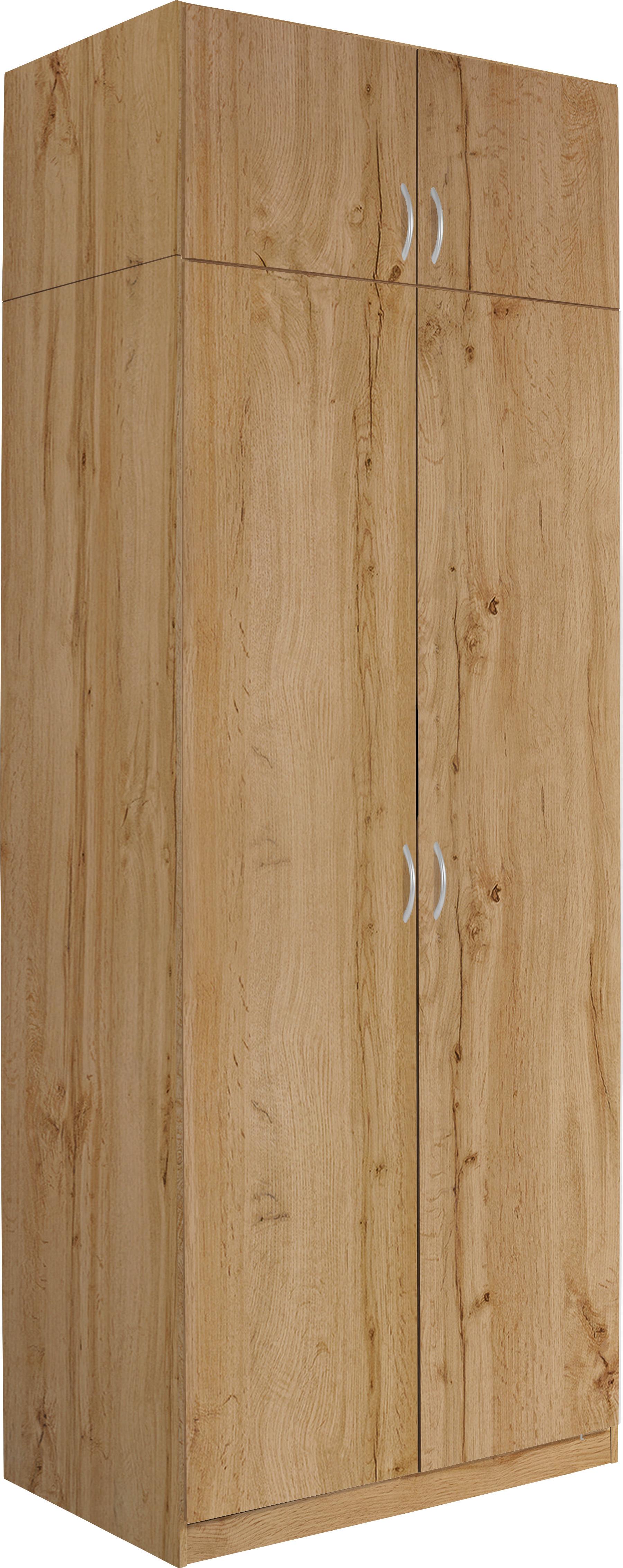 NÁSTAVEC NA SKŘÍŇ KARO, DUB WOTAN - barvy dubu/barvy hliníku, Konvenční, dřevo/plast (91/39/54cm)