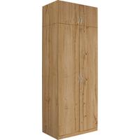 NÁSTAVEC NA SKŘÍŇ KARO, DUB WOTAN - barvy dubu/barvy hliníku, Konvenční, dřevo/plast (91/39/54cm)