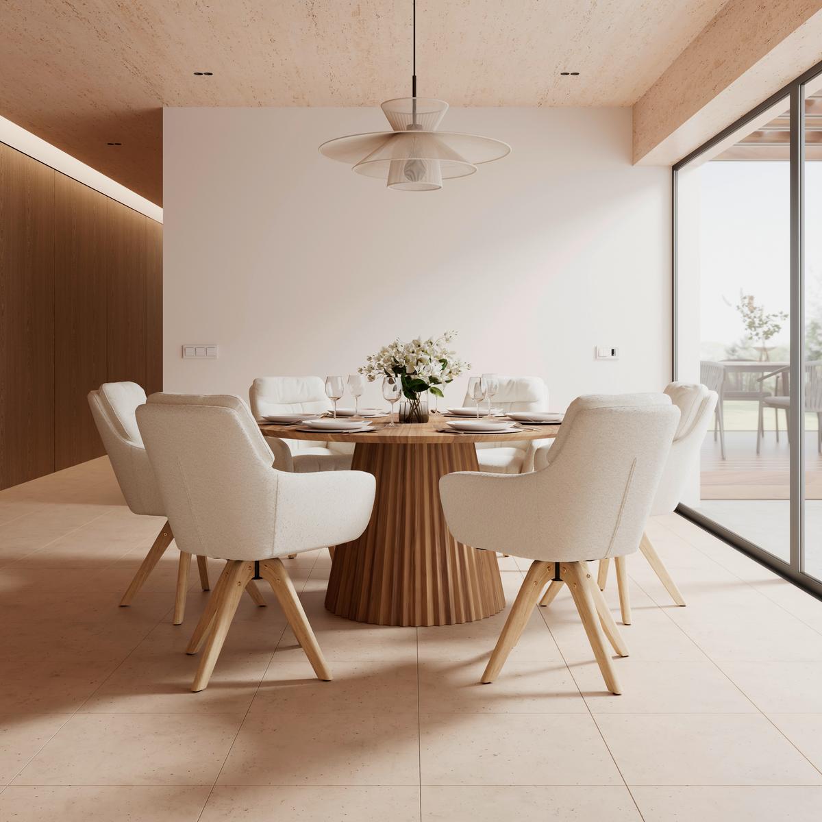 Jedálenský stôl ALLEGRA 140 - farba akácie/prírodná farba, Modern, drevo (140/76cm) - Bessagi Home