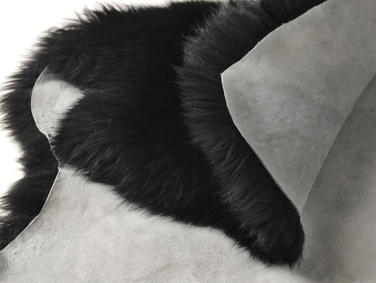 Schaffell Schwarz 60x90 cm - Schwarz, Natur, Fell (60/90cm) - Linea Natura