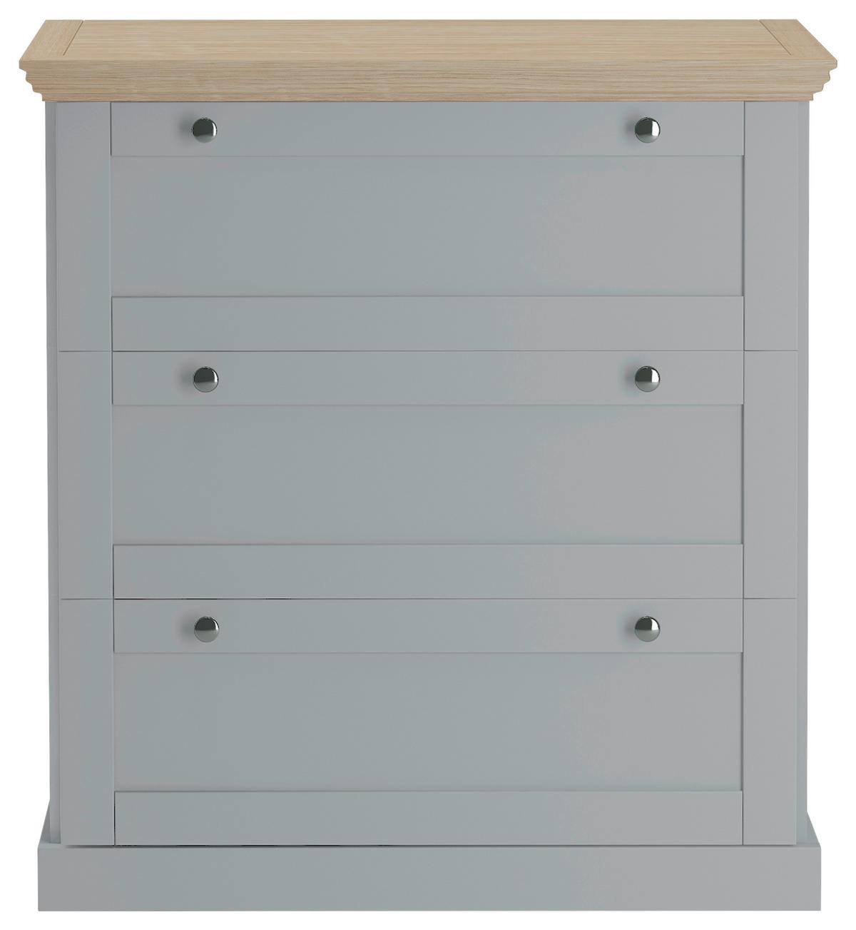 Kommode Binz Grau/Eichefarben 75 cm - Eichefarben/Grau, Design, Holzwerkstoff (75/80/35cm) - MID.YOU