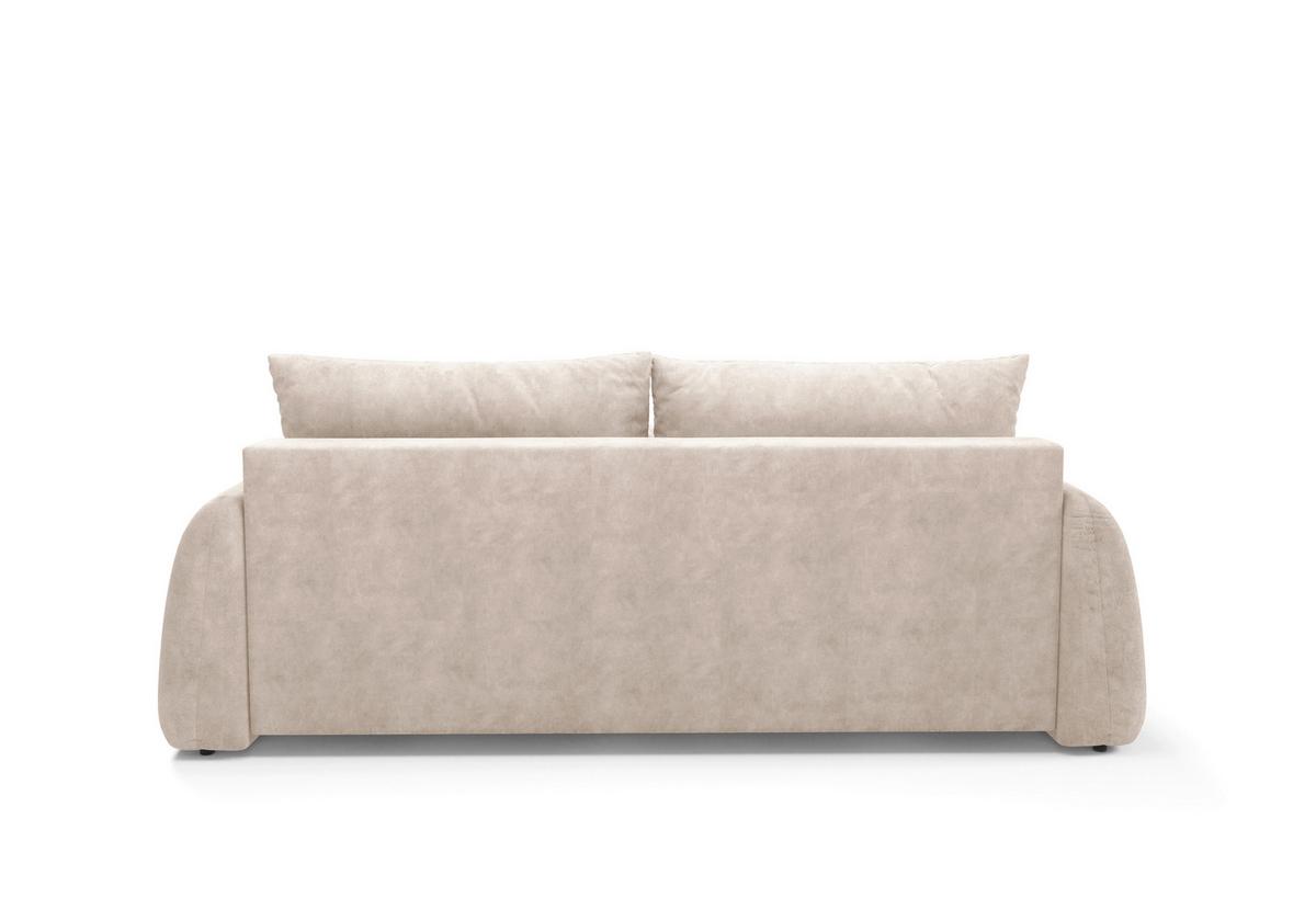 Schlafsofa Geronimo Beige B: 252cm - Beige/Schwarz, Design, Textil (252/93/167cm) - Livetastic