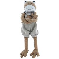 Dekofrosch Juan - Braun/Weiß, KONVENTIONELL, Kunststoff/Textil (16/12/53cm) - Luca Bessoni