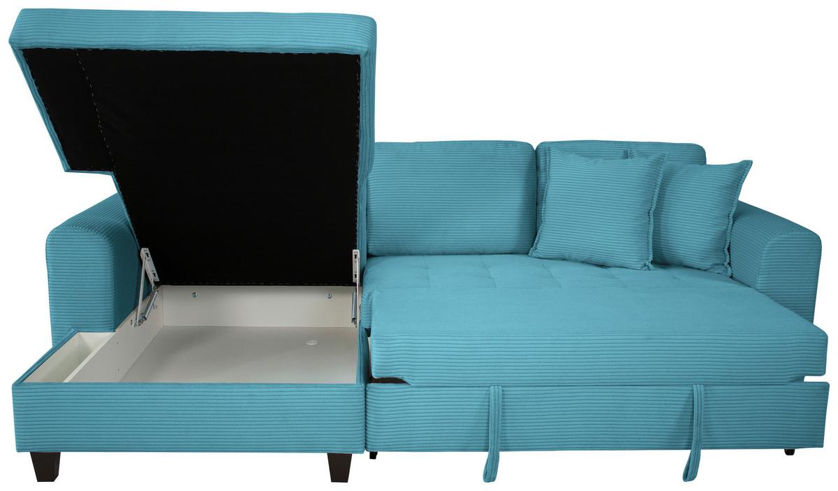 Ecksofa Moritz Hellblau S: ca. 155x265 cm - Hellblau, Trend, Textil (155/265cm)