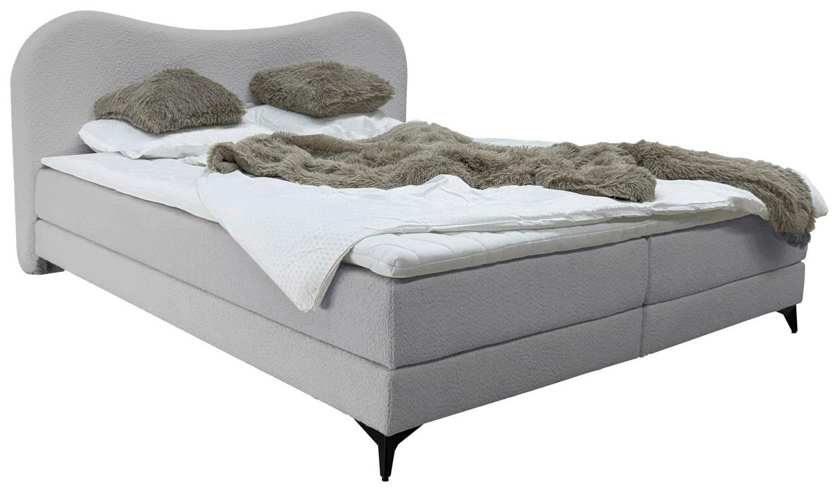 Polsterbett Pienza Grau Lf: 180x200 Cm - Schwarz/Grau, MODERN, Textil (180/200cm) - Livetastic