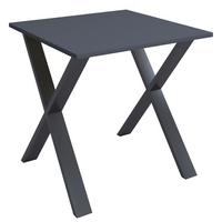 Schreibtisch Lona Anthrazit, Schwarz B: 80 cm - Anthrazit/Silberfarben, Design, Holzwerkstoff/Metall (80/80/76cm) - MID.YOU