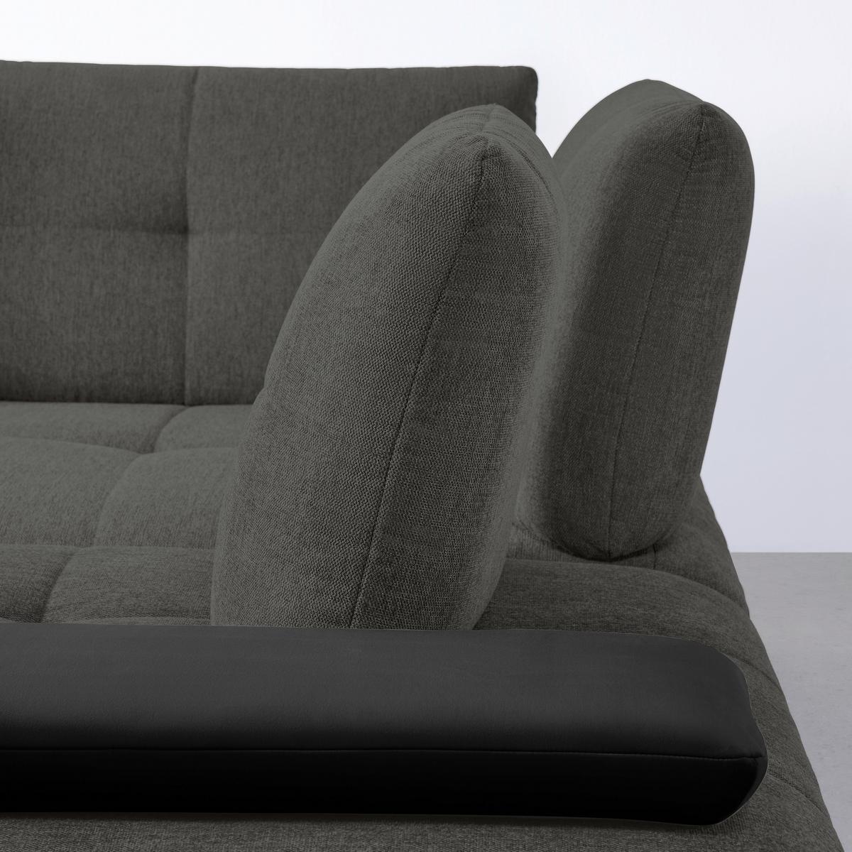 Rohová sedačka TRENDY, pravá, černá / antracitová - černá/antracitová, Moderní, kov/kompozitní dřevo (310/93/250cm) - Premium Living