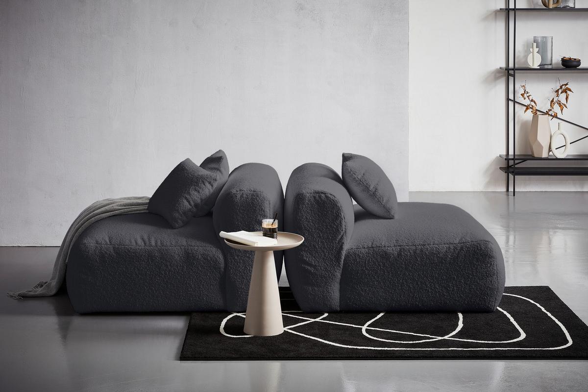 Modul Sofa Bloom 2er-sofa Dunkelgrau - Dunkelgrau, Trend, Textil (100/70/122cm) - Livetastic