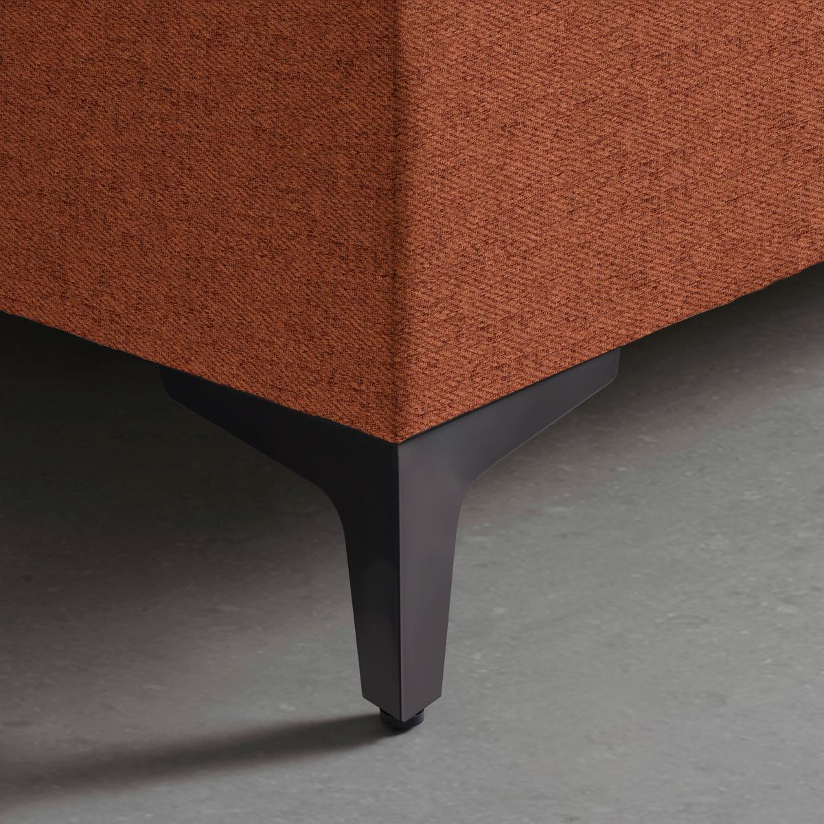 Boxspringová postel BARI 140/200, terakotová - černá/terracotta, Konvenční, kov/textil (140/200cm) - Mömax