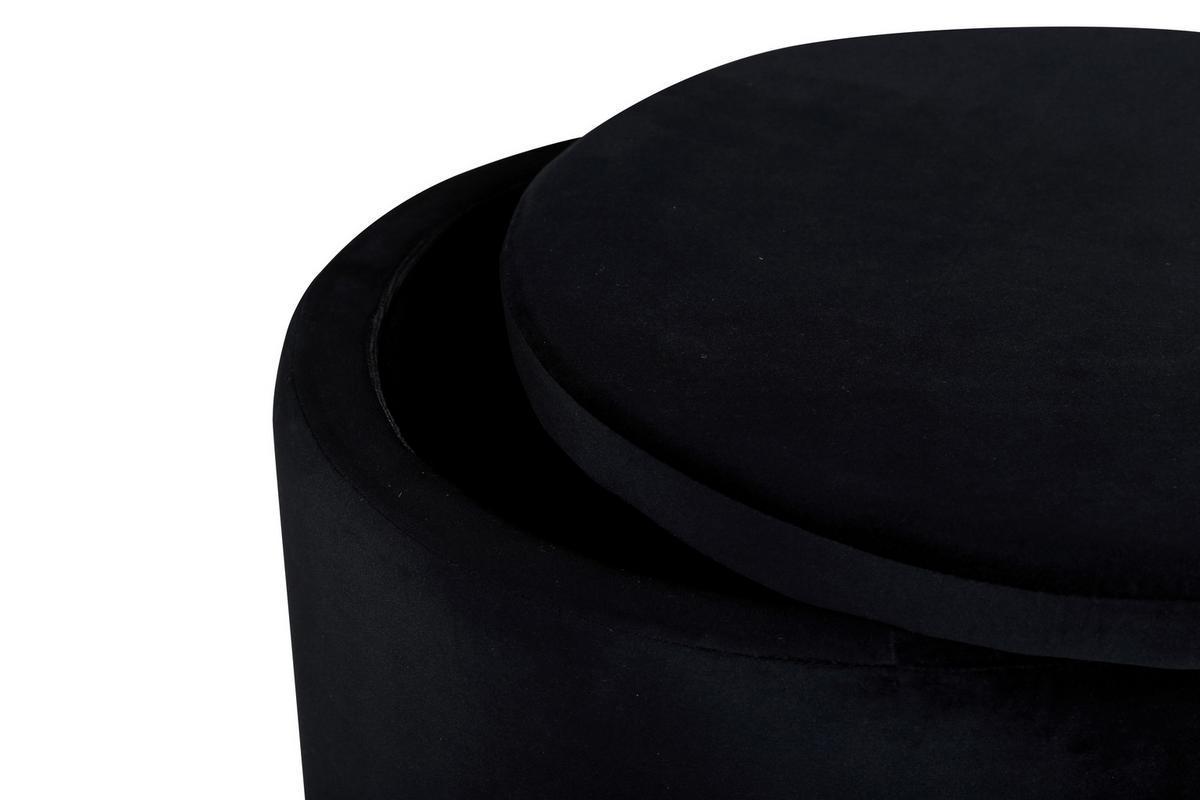 Pouf Dunken - Schwarz, Design, Textil (51/43/51cm) - Livetastic