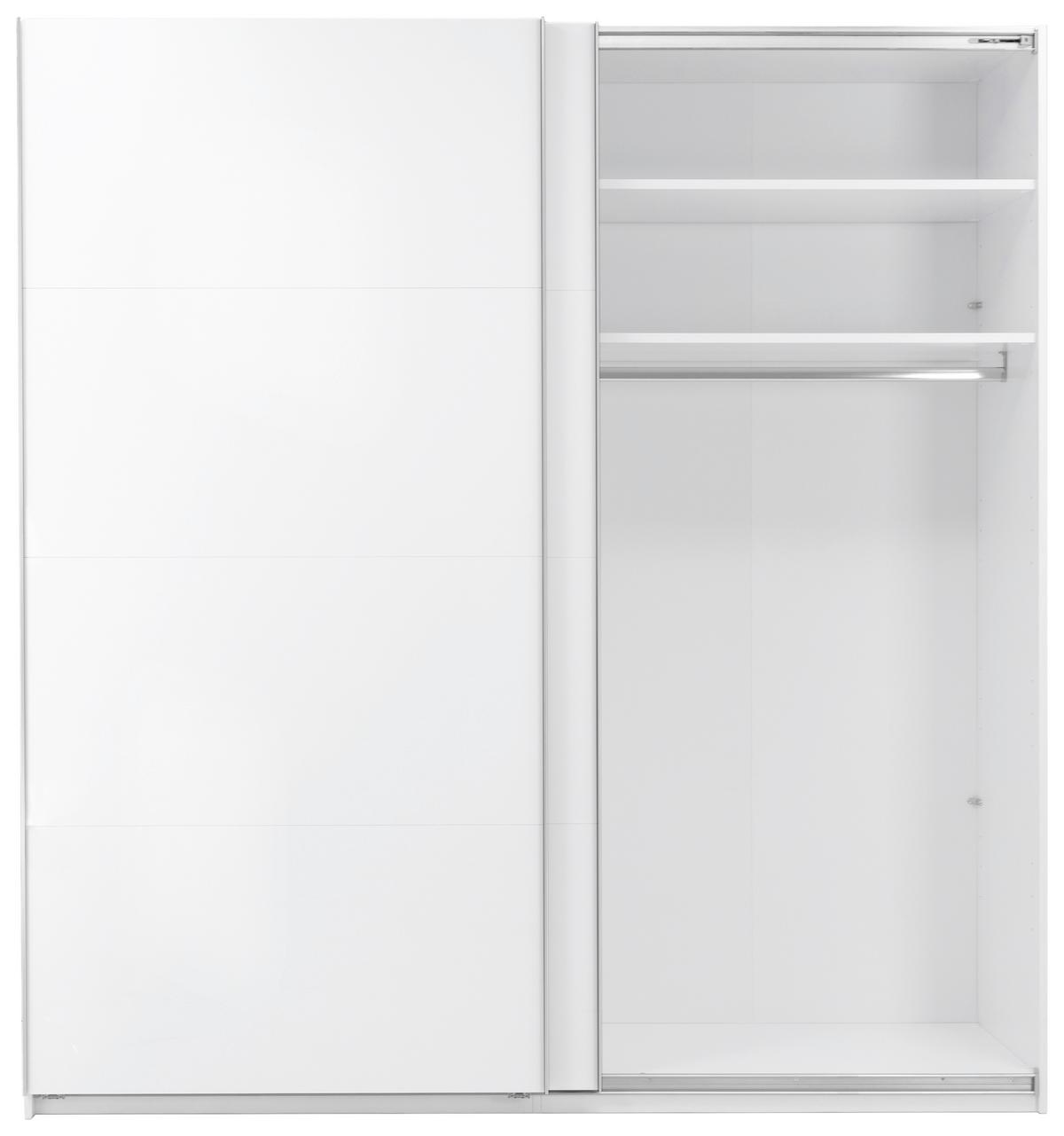 SCHIEBETÜRENSCHRANK Viva Weiß Hochglanz B: 200cm - Weiß Hochglanz/Weiß, MODERN, Holzwerkstoff (200/210/62cm) - P & B