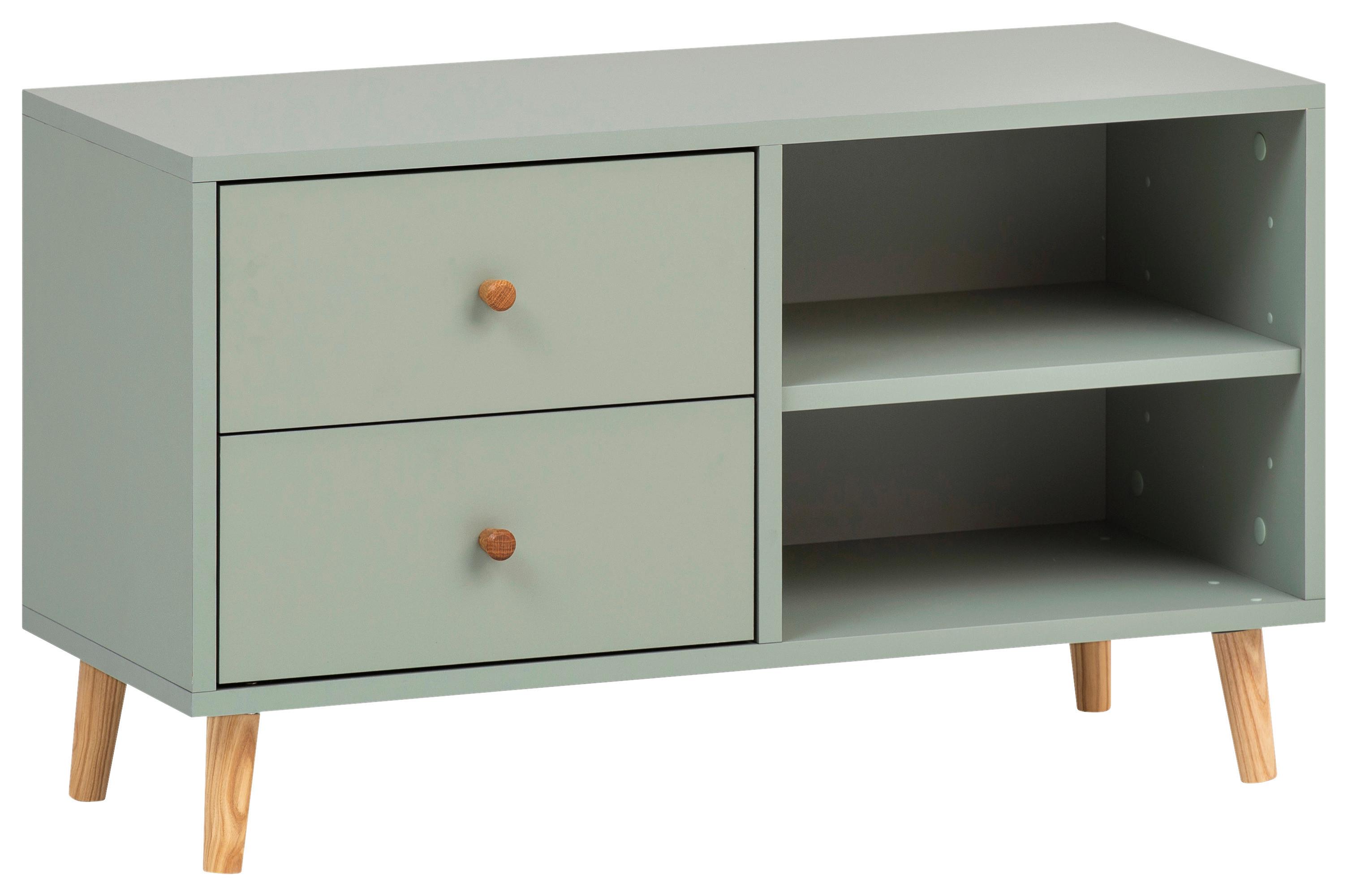 Garderobenbank Bjarne, Grün B: 78,9 Cm - Grün, Design, Holzwerkstoff (78,9/46,5/33cm) - MID.YOU