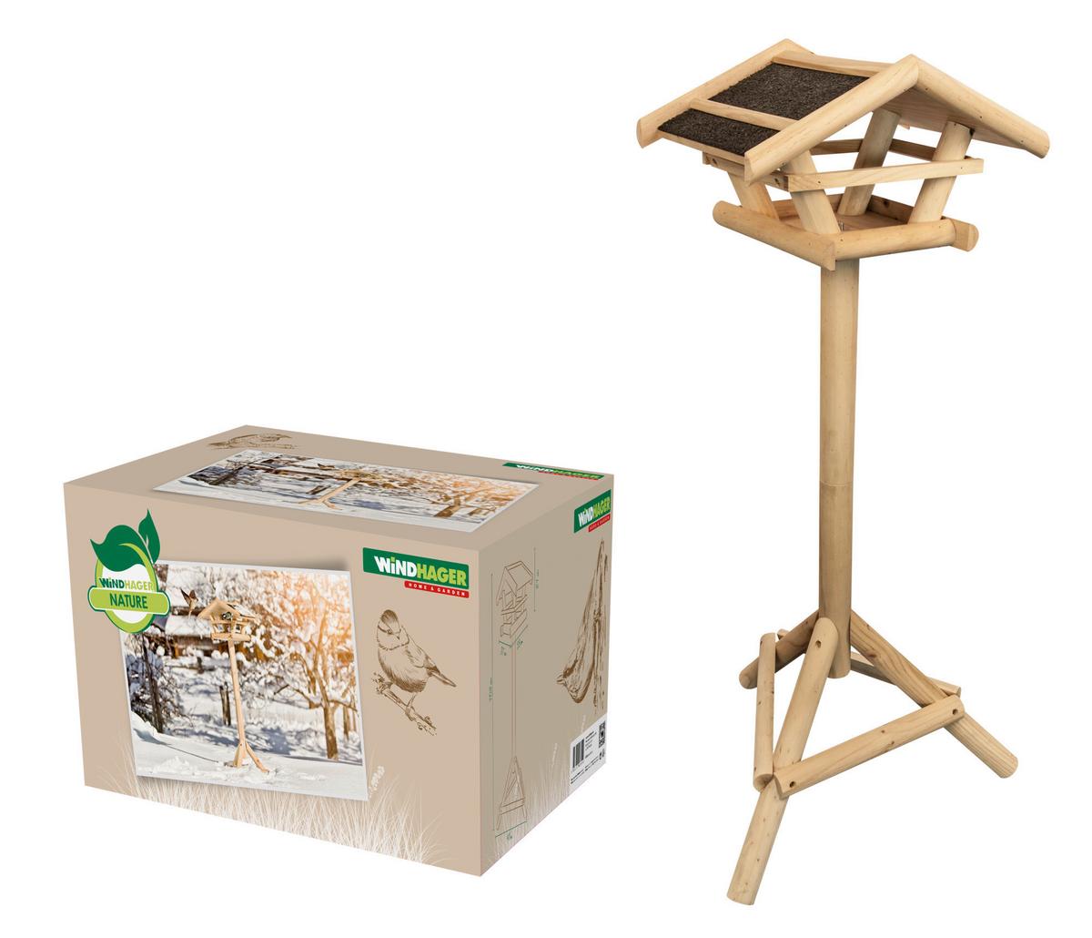 Vogelfutterhaus Mit Dreibein Bxhxt: 48x103x48 Cm - Naturfarben, Basics, Holz (48/103/48cm) - Windhager