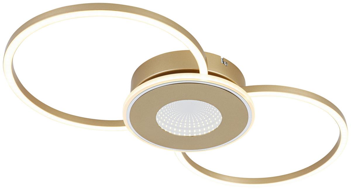 STROPNÍ LED SVÍTIDLO ALEXANDER - cappuccino/barvy chromu, Moderní, kov/plast (57,5/28,5/6cm) - Mömax