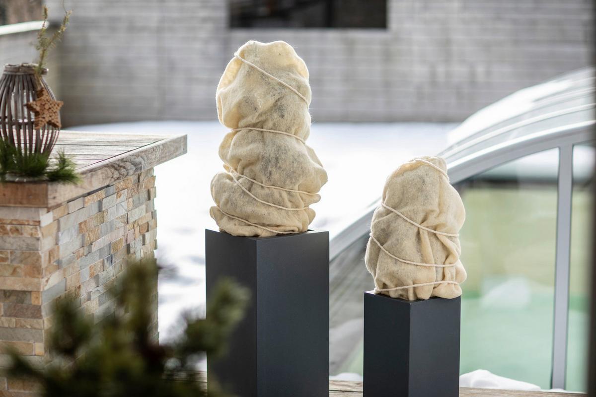 Schaffwoll-Vliesdecke, BxL: 100x20cm - Weiß, Basics, Textil (100/200cm) - Windhager