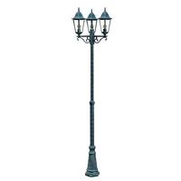 Außenstehleuchte Norderney Schwarz/grün - Dunkelgrün, Basics, Glas/Metall (58/220/55cm)