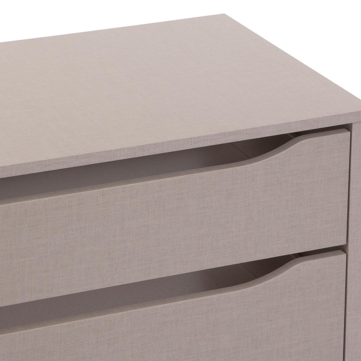ZÁSUVKOVÝ DIEL 2 ZÁSUVKY - sivá, Konventionell, drevo (88/39/45cm)