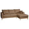 Ecksofa Beata Hellbraun S: 230x150 cm - Wengefarben/Hellbraun, Design, Textil (230/150cm) - Livetastic