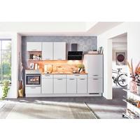 Küchenzeile Fontana Ohne Geräte 295 Cm Steingrau - Eichefarben, MODERN, Holzwerkstoff (295cm)