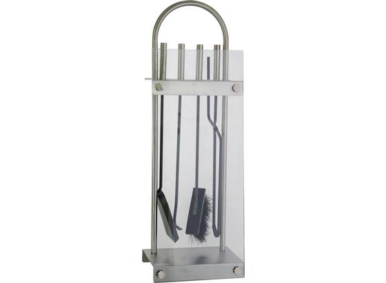 Kaminbesteck Edelstahl - Transparent/Silberfarben, Glas/Metall (72cm) Kaminbesteck Edelstahl - Transparent/Silberfarben, Glas/Metall (72cm)