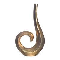Dekovase Spirale Goldfarben B: 26 Cm - Goldfarben, Design, Metall (26/47/8cm) - Livetastic