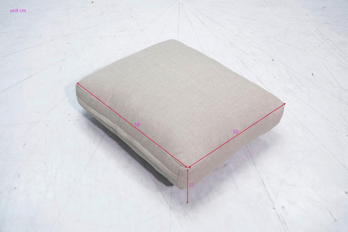 Loungesessel Palma - Hellbraun/Weiß, MODERN, Textil/Metall (65/67/80cm) - Beldano